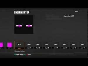Black Ops 2: Minecraft Enderman Face Emblem Tutorial (Easy)