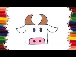 Como dibujar la cara de una vaca | Cómo dibujar Animales para niños
