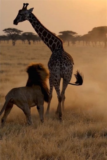 Lion vs Giraffe: An Unforgettable Wildlife Encounter