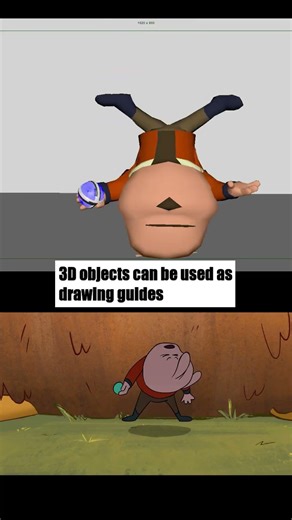 Mixing 2D with 3D in Blender #animation #blender #greasepencil