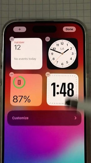 ✭Add Digital Clock Widget iOS 17.2 iPhone 15 Pro #howto #iphone #shorts