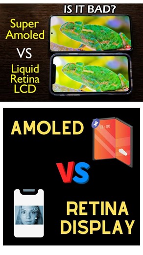 AMOLED vs Super Retina: iPhone vs Android Display Comparison🔥 #shorts #technews