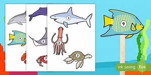 The Little Fish 1-10 Stick Puppets