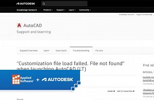 "Customization File Load Failed" When Launching AutoCAD | Graitec North America