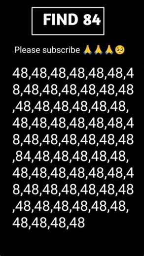 find the number 👉84 #shorts #viral #number #geniusmindset #iqtest