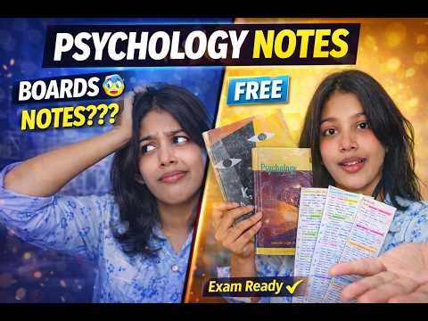 PSYCHOLOGY NOTES 📚 | Class 11 & 12 NCERT | FREE Notes for Boards
