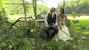 Couple describes terror of falling branch at wedding