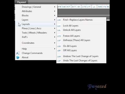 Payazed AutoCAD Menu V3.0