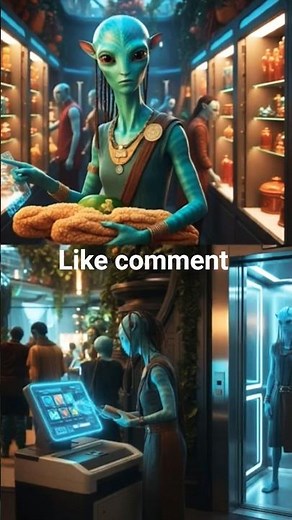 short ,yshort veral elevator Opens… Avatar Alien Standing Inside! 😳👽”