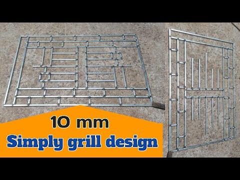 Simply Grill Design..10 MM Gi Square Bar Window Grill Design..Simple Grill Making...