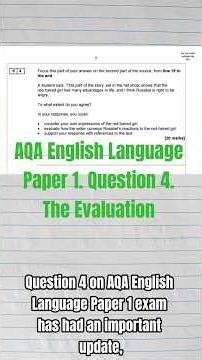 AQA English Language Paper 1 Question 4 Help and Support