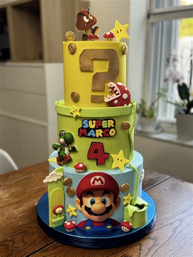 Pastel de Super Mario para Cumpleaños