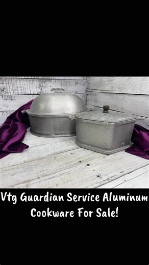 For Sale @swagantiqueslv EBay Store! Vintage AS-IS GUARDIAN SERVICE Aluminum Dutch Oven Dome Lid & Triangle Pan or Pot! Solid Vintage Cookware 2 piece! #swagantiqueslv #guardianservice #vintagecookware #vintagecookwareforsale #vintagealuminum