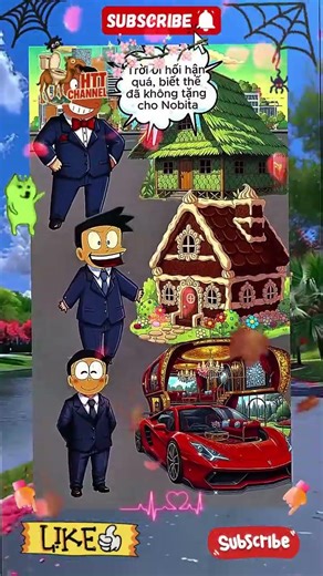 Mình sẽ xây nhà bằng lá này #doremon#shizuka#nobita#chaien#suneo#brainrot#xuhuongyoutube