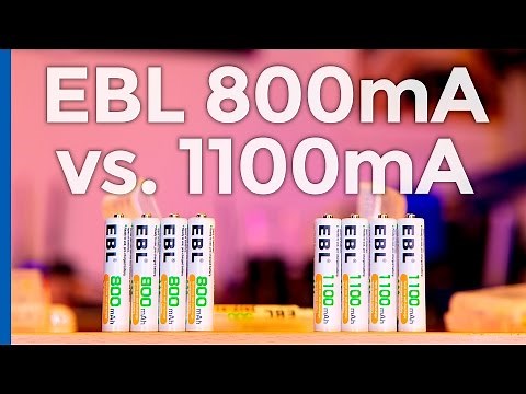 EBL AAA Cell Comparison: 800mAh vs. 1100mAh Batteries