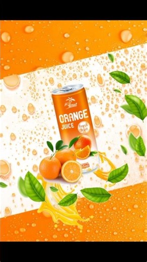 Orenge juice poster #design #colors #graphicdesign #trending #shorts