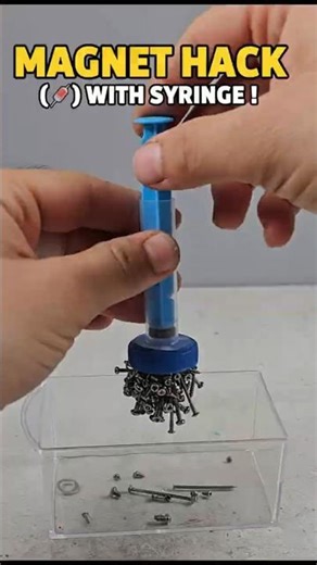 🤯 Magnet Hack with a Syringe! (DIY Screw Collector)