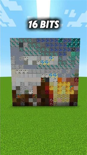 2 bit vs 1024 bit #minecraft #minecraftrealistic #minecraftbuilding #minecraftshorts #shorts