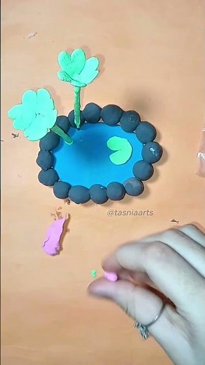 diy clay pond // beautiful clay pond making #tasniaarts
