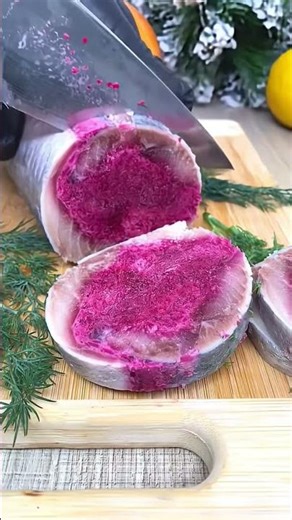 frozen herring and fur coat roll