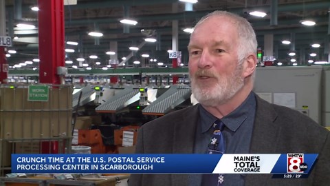 Behind-the-scenes look at Maine's largest USPS processing center
