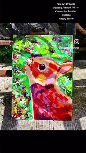 Cute spring art | aesthetic artwork | spring painting | animal painting canvas #cute #art #painting