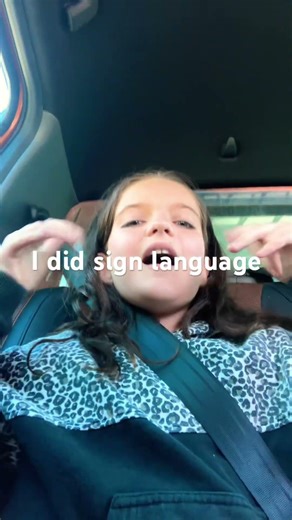 I did sign language LOL