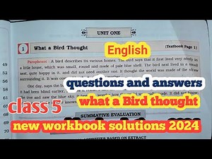what a Bird Thought class 5th English/questions and answers/new workbook solutions 2024/Maharashtra