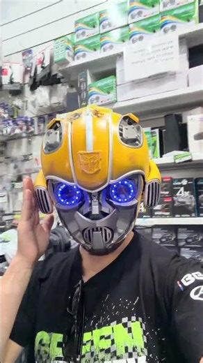Insane Bumblebee LED Helmet! 🔥 Transformers Vibes in Real Life 😱✨ #Shorts
