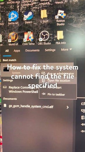 How to fix the system cannot find the file specified - error copying file or folder