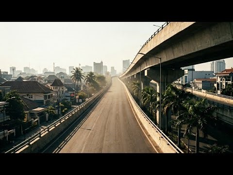 Continuous Traffic Sounds Under Flyover | Day City Ambience
