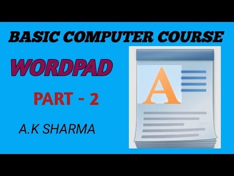Wordpad part 2 ll (Basic computer course) wordpad class 2 #B.S COMPUTER