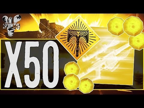 Destiny: OPENING 50 EXOTIC ENGRAMS - 400 LIGHT GRIND - RISE OF IRON EXOTIC ENGRAM OPENING