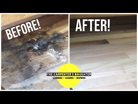 Restoring a Wooden Kitchen Worktop | The Carpenter's Daughter