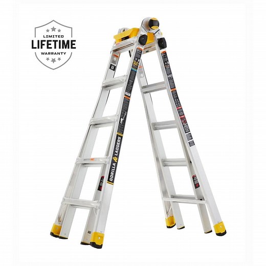 Reviews for Gorilla Ladders 22 ft. Reach MPXA Aluminum Multi-Position Ladder with Project Bucket, 300 lbs. Load Capacity | Pg 1 - The Home Depot