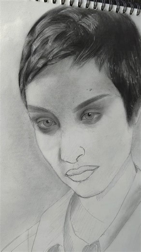 realistic hair drawing #art #sketch