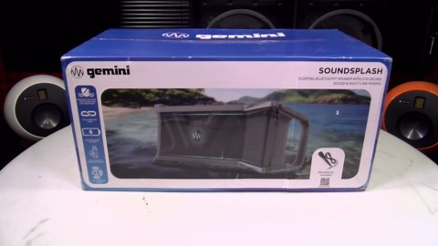 Gemini SoundSplash Ultra – 300W Floating Pool & Party Bluetooth Speaker, Waterproof, 24Hr Battery, 270° Sound, LED Party Lights, Multi-Link, Mic/Guitar, Cup Holders