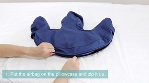 YHK Inflatable Turning Device, Bedridden Turnover Pillow, Prevent Muscle Atrophy with Polyester Removable Pillowcase U-Shaped Multifunctional Turning Pillow, Bedridden Nursing Supplies(Dark Blue)