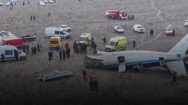 Azerbaijan's president says crashed plane was shot down in Kazakhstan by Russia