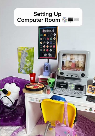 Setting Up a Miniature Computer Room | ASMR Toys