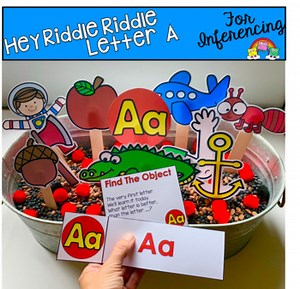 Alphabet Activities: "Hey Riddle Riddle" Sensory Bin Riddles Alphabet Bundle