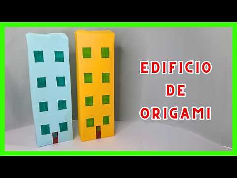 ⩥ How to make an ORIGAMI BUILDING 🏢
