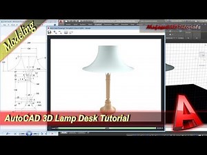 Autocad 3D Modeling Lamp Desk Design Tutorial Practice Exercise 47
