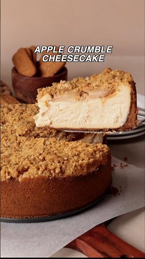Apple Crumble Cheesecake 🍎🍏