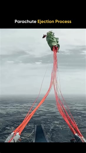 Steller Sphere on Instagram: "A parachute ejection process, whether for skydiving or aircraft, involves a sequence using a small pilot chute or a gas charge to deploy the main canopy, creating drag to slow descent, with mechanisms like deployment bags, bridles, and sometimes explosives (ejection seats) or compressed gas (rockets) to extract and inflate the parachute for a safe landing. For Skydiving (Aerodynamic Deployment) 1. Pilot Chute Deployment: The skydiver throws a small pilot chute, whic
