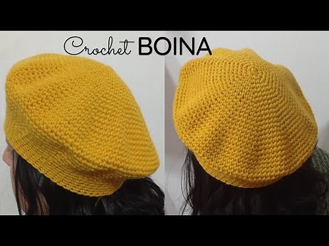 Boina a crochet paso a paso con indicaciones para todos los talles