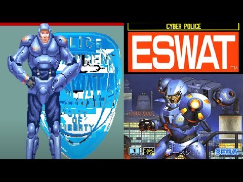 E-Swat - Cyber Police (SEGA 1989) Full Arcade Walkthrough. Epic run and gun action arcade.