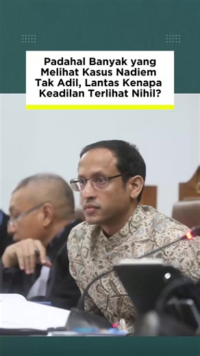 Padahal, banyak kasus yang ngeliat kalo kasus Pak Nadiem ini gak adil... Lantas kenapa sampai sekarang keadilan keliatan nihil... Apa kira kira ada pihak yang kesinggung? Tapi Siapa? sampe sampe Pak Nadiem dikriminalisasi gini...😥🥺 #NadiemMakarim #Nadiem #Chromebook #Sedih #Kasian