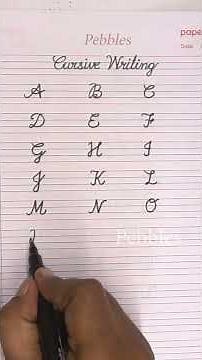 Learn Alphabet ABCD II Easy Cursive Writing