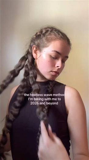 I 🤍 HEATLESS WAVES #hairstyle #hairinspo #dutchbraids #heatlesswaves